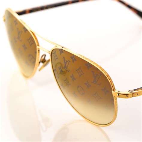 louis vuitton sunglasses gold frame.